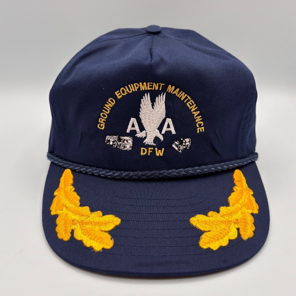 Vintage American Airlines DFW Ground Equipment Maintenance Snapback Hat NWT